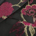 Cloudstyle Men's Floral Tuxedo Suit - Black/Rose Red