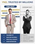 YND Men's Slim Fit 2-Piece Suit Set, Black
