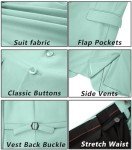 Mint Green Slim Fit 3-Piece Men's Suit Set