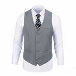 Light Gray Slim Fit Men's 2-Piece Suit Set