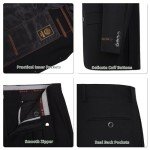 P&L Men's Classic Black Suit Set, 42 Tall