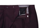 Men's Burgundy 2-Piece Classic Fit Suit Set