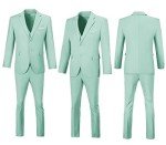 Mint Green Slim Fit 3-Piece Men's Suit Set