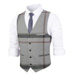Grey Plaid 3-Piece Men’s Suit Set