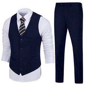 Navy Slim Fit Men's 2-Piece Suit Set