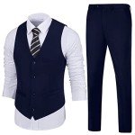 Navy Slim Fit Men's 2-Piece Suit Set