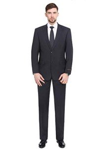 Charcoal Classic Fit Men's 2-Piece Suit Set