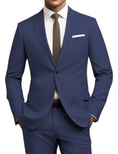 Navy Men's Slim Fit 2-Piece Suit Set