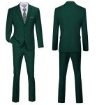 Dark Green Slim Fit 2-Piece Men's Suit Set