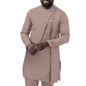 Men's Traditional Dashiki Blazer and Pants Set