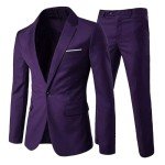 Cloudstyle Men's Slim Fit 2-Piece Suit Set