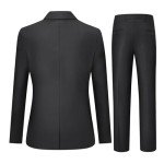 Cloudstyle Men's Slim Fit Double-Breasted Suit Set