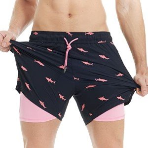 MaaMgic Men's 2-in-1 Swim Trunks with Liner