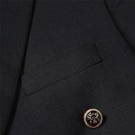 Cloudstyle Men's Slim Fit Double-Breasted Suit Set