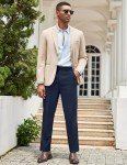 Classic Navy Dress Pants with Expandable Waist