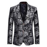 Men's Silver Slim Fit 2-Piece Dress Suit