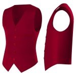 Red Slim Fit 3-Piece Suit Set for Men