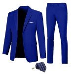 Royal Blue Slim Fit Men's Suit Set