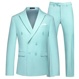 Mint Green Slim Fit Double Breasted Men’s Tuxedo