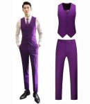 Purple Slim Fit 2-Piece Men's Suit Set