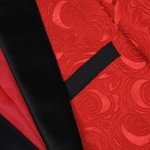 Men's Floral Jacquard Suit Set - Red, Small