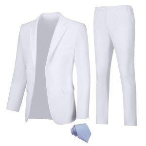 Fesenbo Men's Slim Fit 2-Piece Suit Set