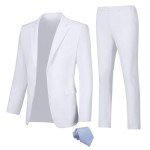 Fesenbo Men's Slim Fit 2-Piece Suit Set