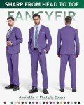 Men's Slim Fit Purple 2-Piece Suit Set