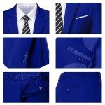 Royal Blue Slim Fit Men's Suit Set
