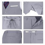 Men's Slim Fit 2-Piece Suit Set - Gray XL