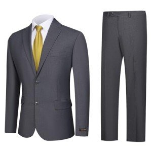 Men's 2-Piece Classic Fit Suit Set - Grey