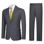 Men's 2-Piece Classic Fit Suit Set - Grey