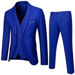 Royal Blue Men's 3-Piece Slim Fit Suit