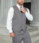 Men's Slim Fit 2-Piece Suit Set - Gray XL