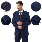 Navy Blue Slim Fit 2-Piece Men's Suit Set
