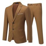 Slim Fit 2-Piece Men's Suit in Dark Coffee