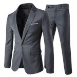 Cloudstyle Men's Slim Fit 2-Piece Dress Suit