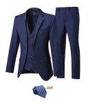 Yanlu Slim Fit Men's 3-Piece Wedding Suit