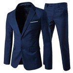 Men's Navy Slim Fit 2-Piece Suit Set