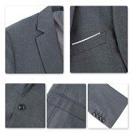 Men's Slim Fit 2-Piece Dark Gray Suit Set