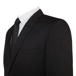 Men's Slim Fit 2-Piece Black Suit Set