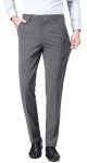 Slim Fit Stretch Dress Pants for Men - Grey 32W x 28L
