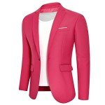 Hot Pink Slim Fit Men's 2-Piece Suit Set