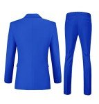 Royal Blue Slim Fit Tuxedo Suit Set for Men