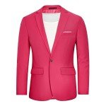 Hot Pink Slim Fit Men's 2-Piece Suit Set