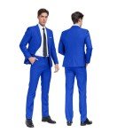 Royal Blue Slim Fit Tuxedo Suit Set for Men