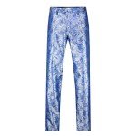 Men's Blue Paisley Dress Suit Set, Medium