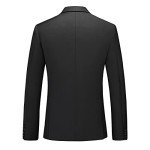 MOGU Men's Slim Fit Black Tuxedo 3 Piece Suit