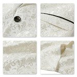 Men's Floral Jacquard 2-Piece Suit Set - Ivory