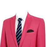 Hot Pink Slim Fit Men's 2-Piece Suit Set